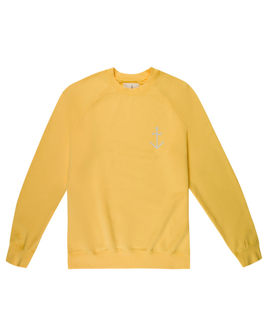 Cunha, Yellow, Ecru Anchor Logo, Sweatshirt