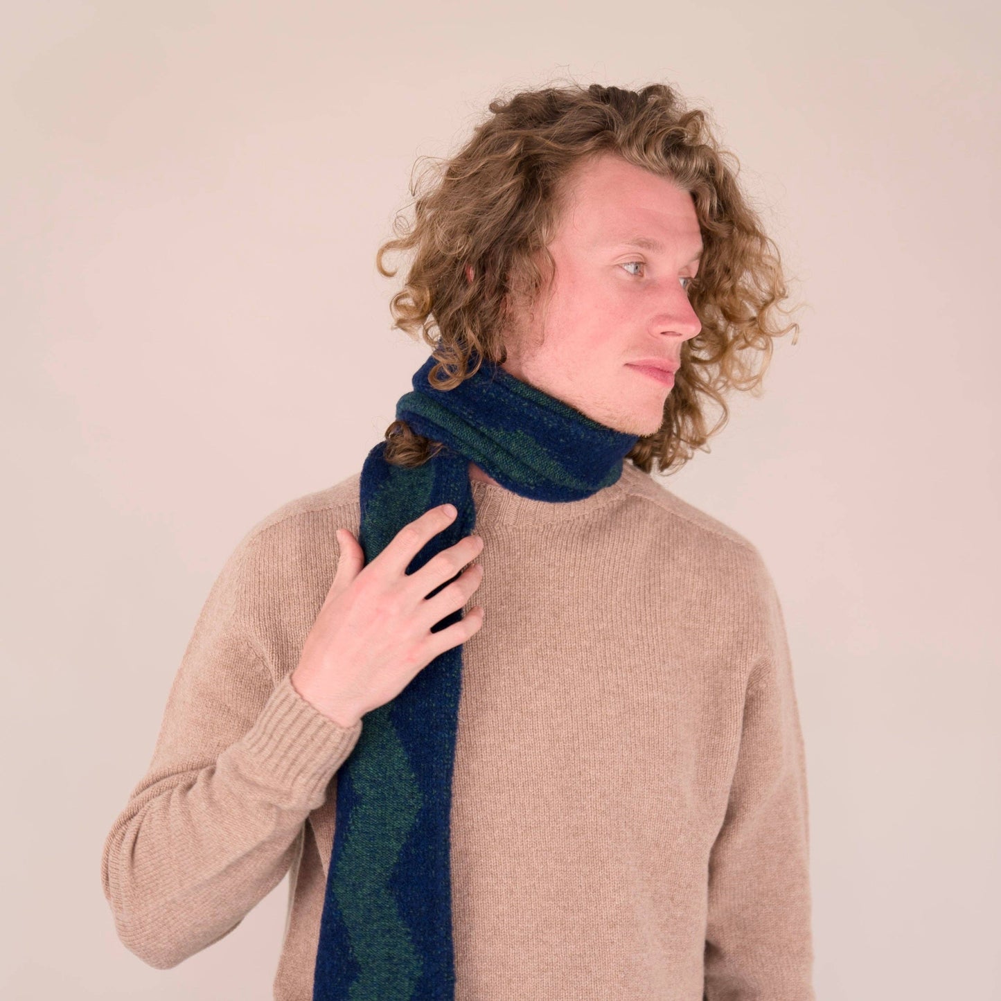 Origin Knitwear - Soufflé - Thames Scarf - Cobalt