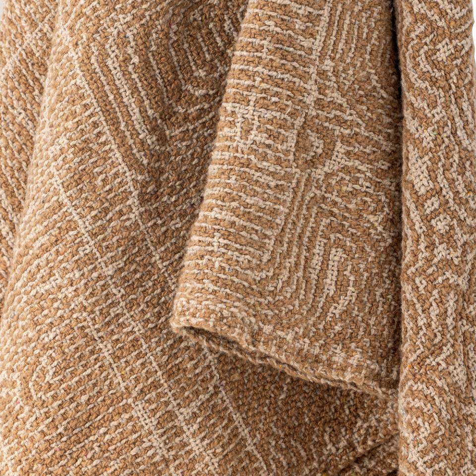 Bresso Throw, Brown, Recycled Cotton