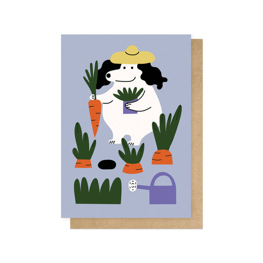 East End Prints - Greetings Cards & Postcards - Gardener Dog Greetings Card
