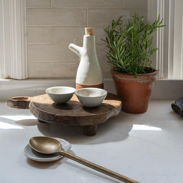 Stoneware Spoon Rest - Milk White