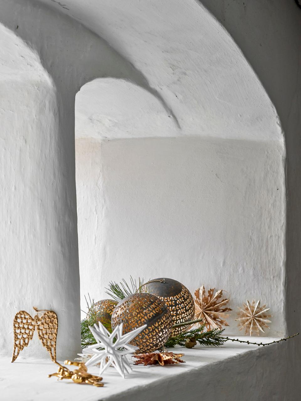 Star Ornament, Nature, FSC® Mix, Paper, Set of 6