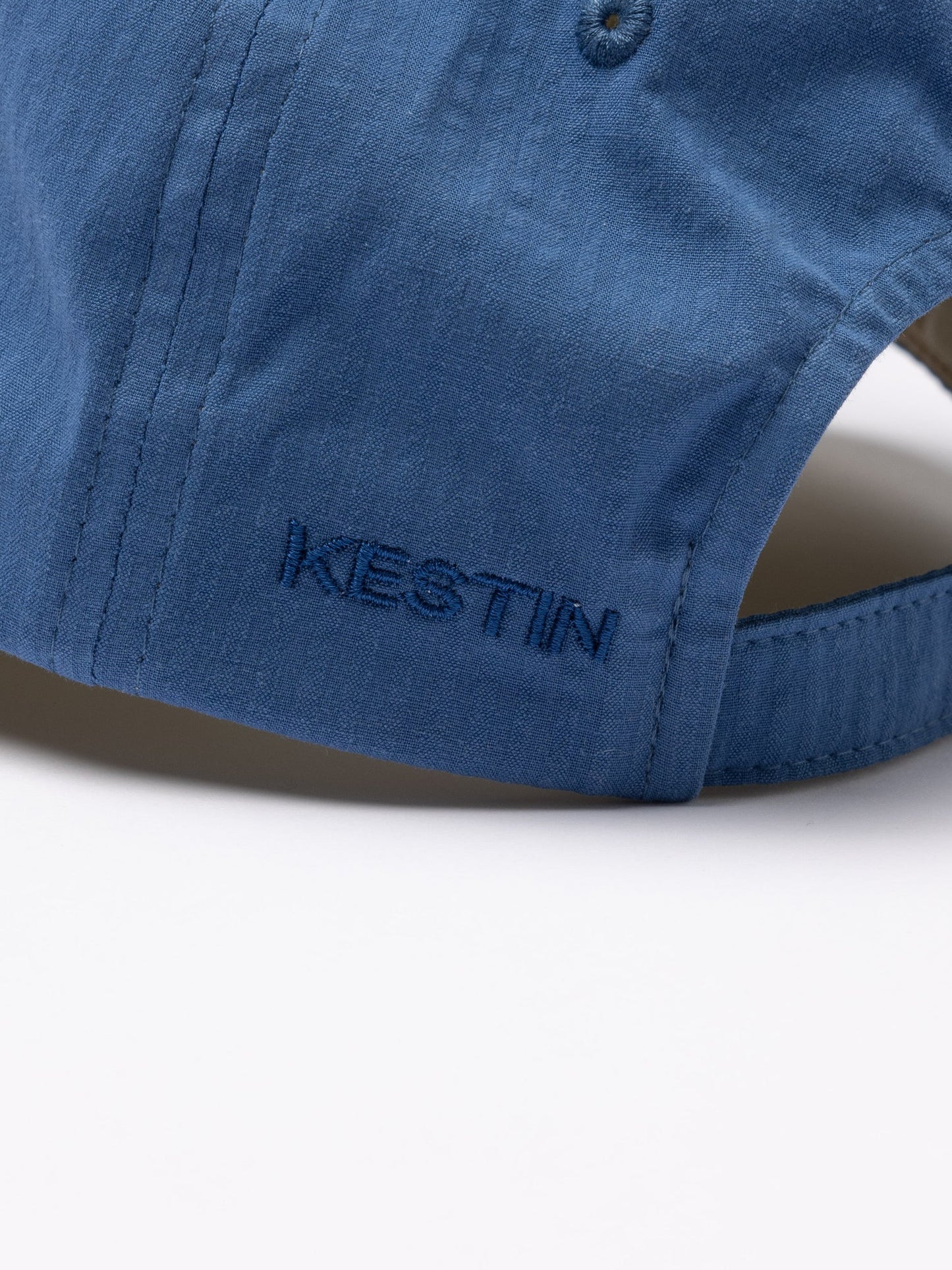 Leuchars Cap in Cobalt Seersucker