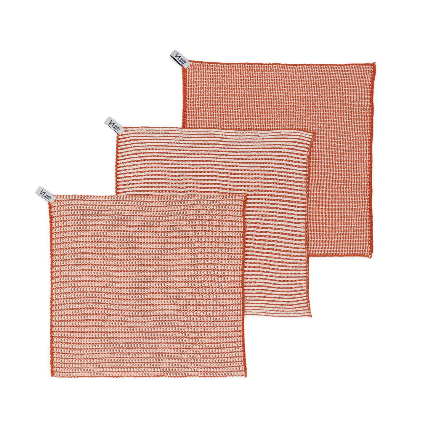 Sophie Home Ltd - Reusable & Eco-Friendly Cotton Dishcloths: Textured Orange