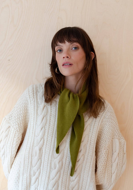 TBCo - Merino Triangle Scarf in Olive