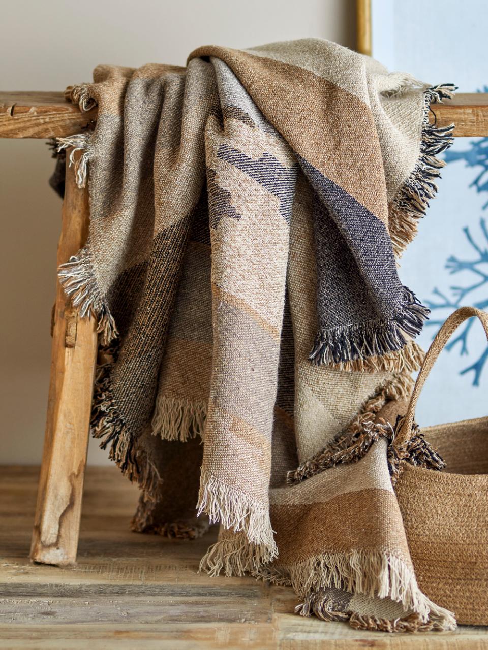 Maji Throw, Brown, Recycled Cotton