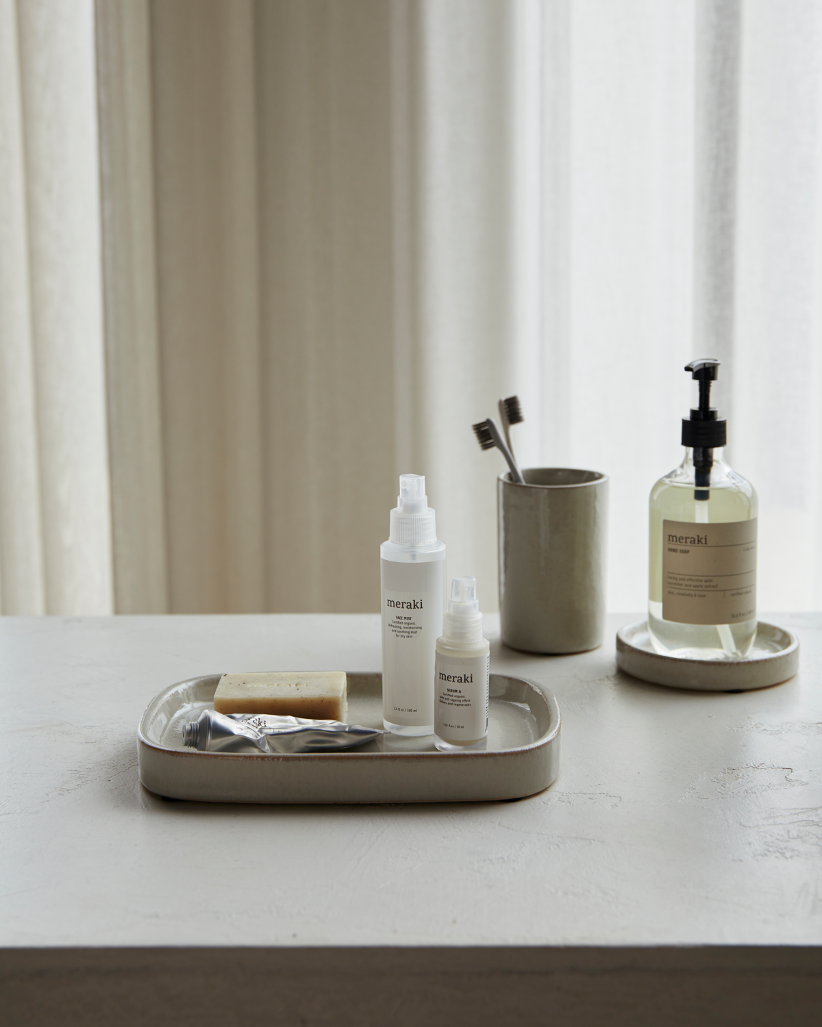 Tray, Meraki, Datura, Shell grey