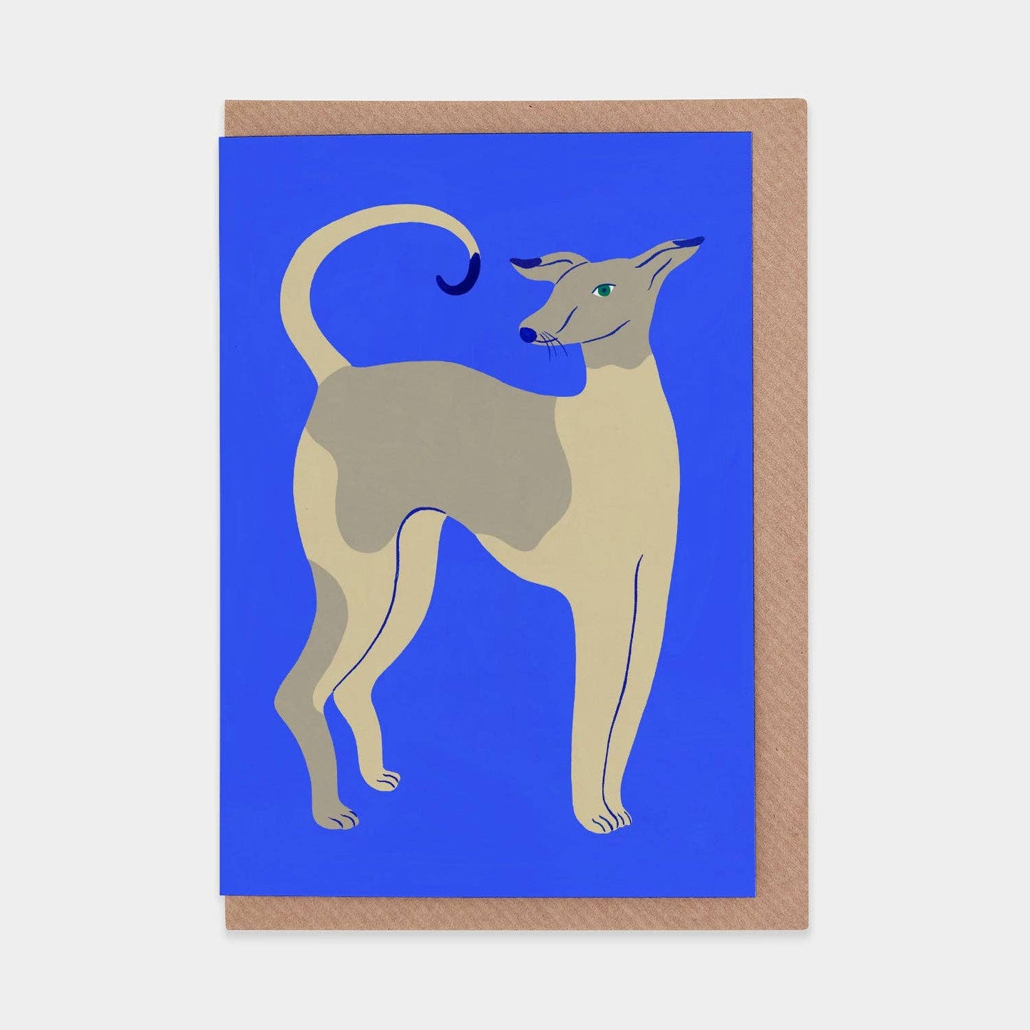 Evermade - Young Dog on Blue Greetings Card