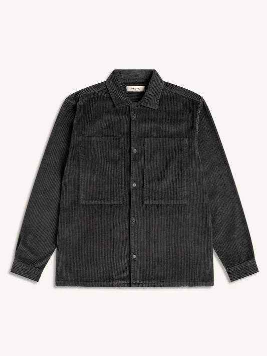 Durno Overshirt in Charcoal Jumbo Cord