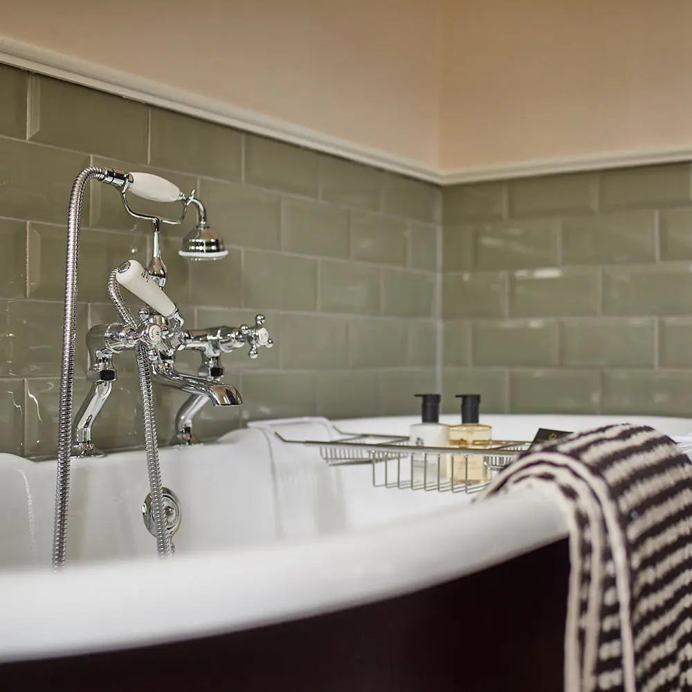 Black + White Spot Terry Hand Towel