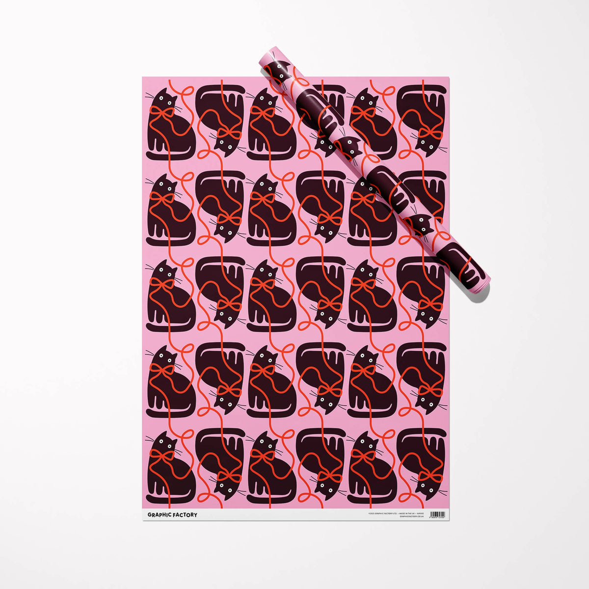Ribbon Cat Gift Wrap | Wrapping Paper | Craft Paper