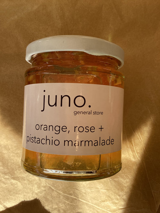 orange, rose + pistachio marmalade