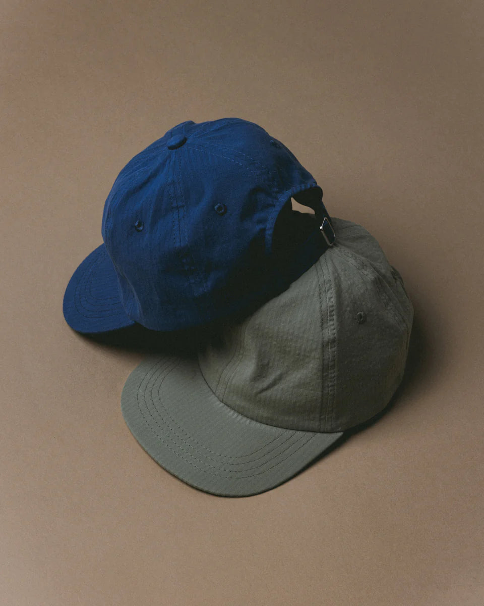 Leuchars Cap in Cobalt Seersucker