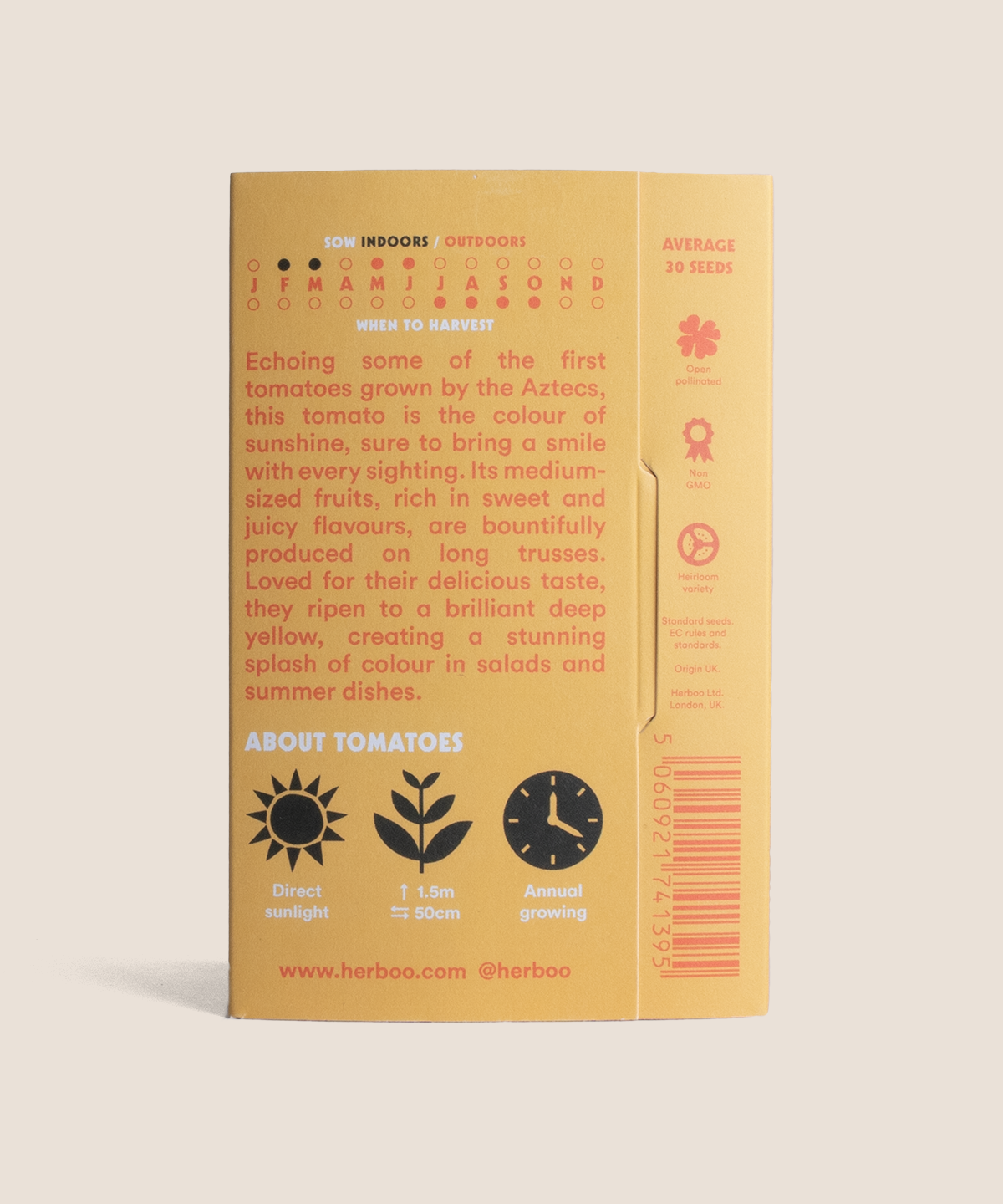 Herboo - Tomato 'Golden Sunrise' Seeds