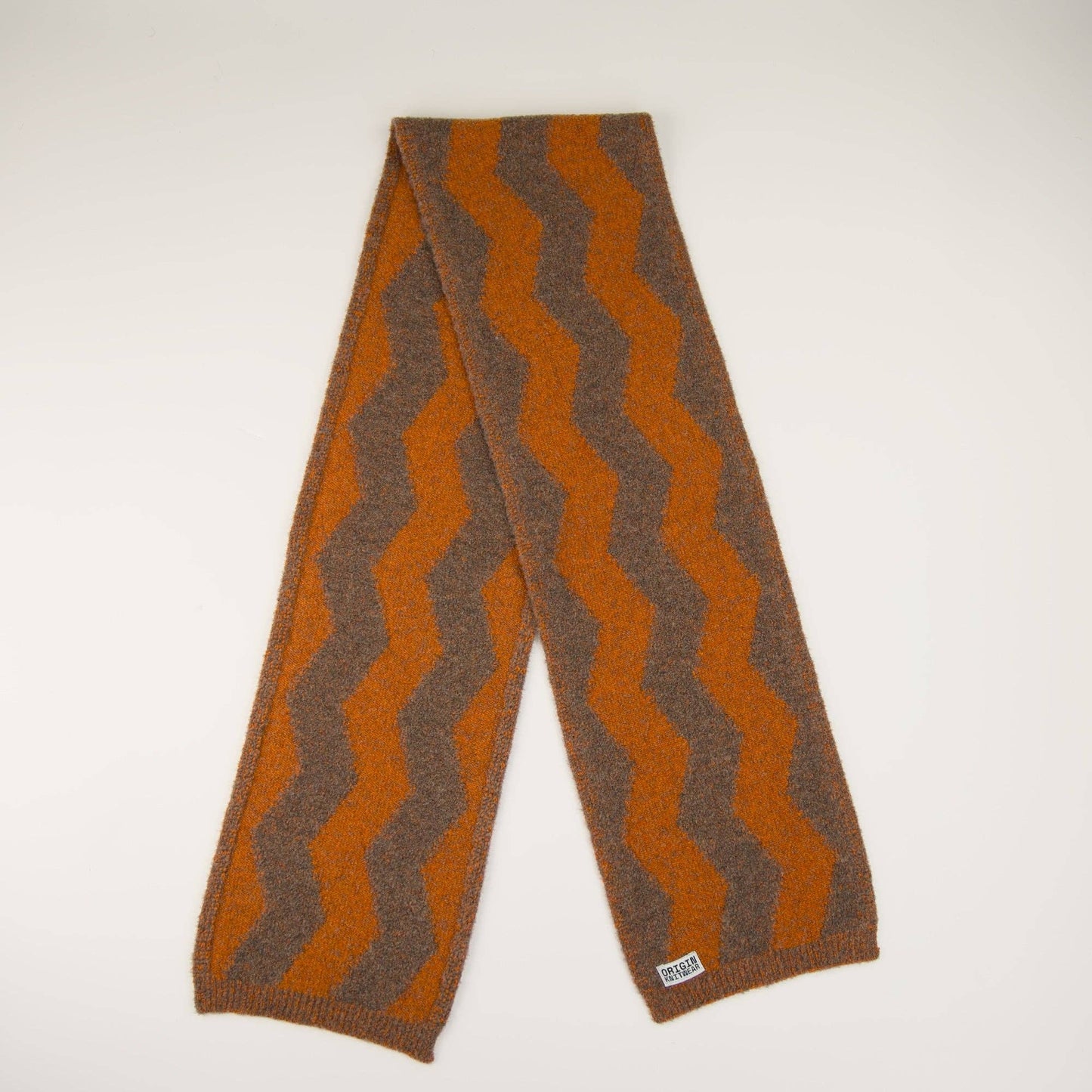 Origin Knitwear - Soufflé - Thames Scarf - Light Brown_Oxide