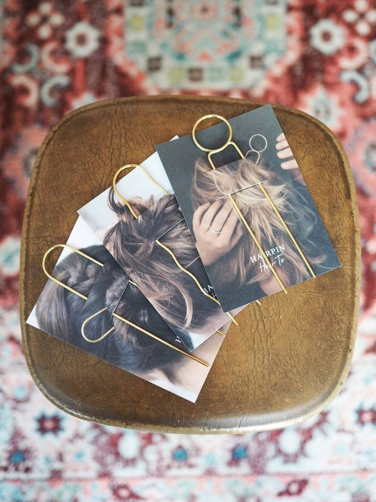 Roake Studio - Lizzy Minimal Brass Hairpin - D-shape