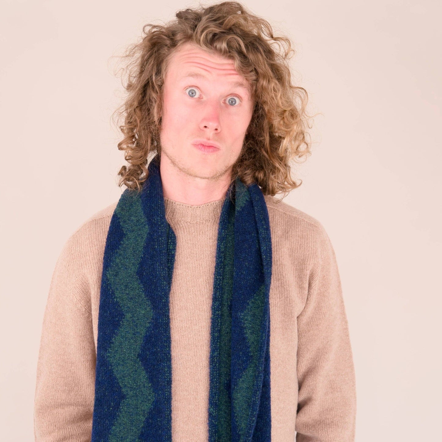 Origin Knitwear - Soufflé - Thames Scarf - Cobalt