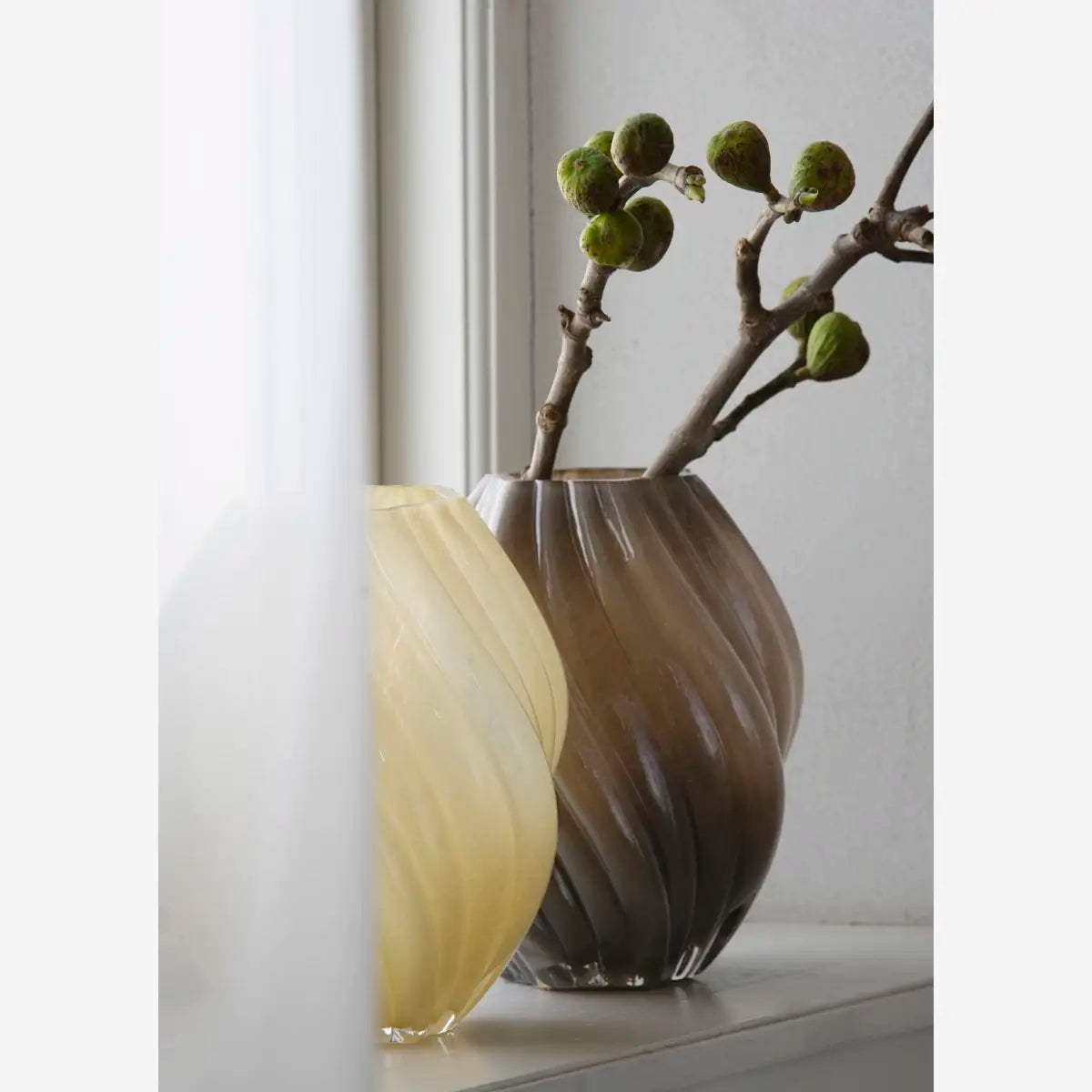 Glass Vase - Taupe