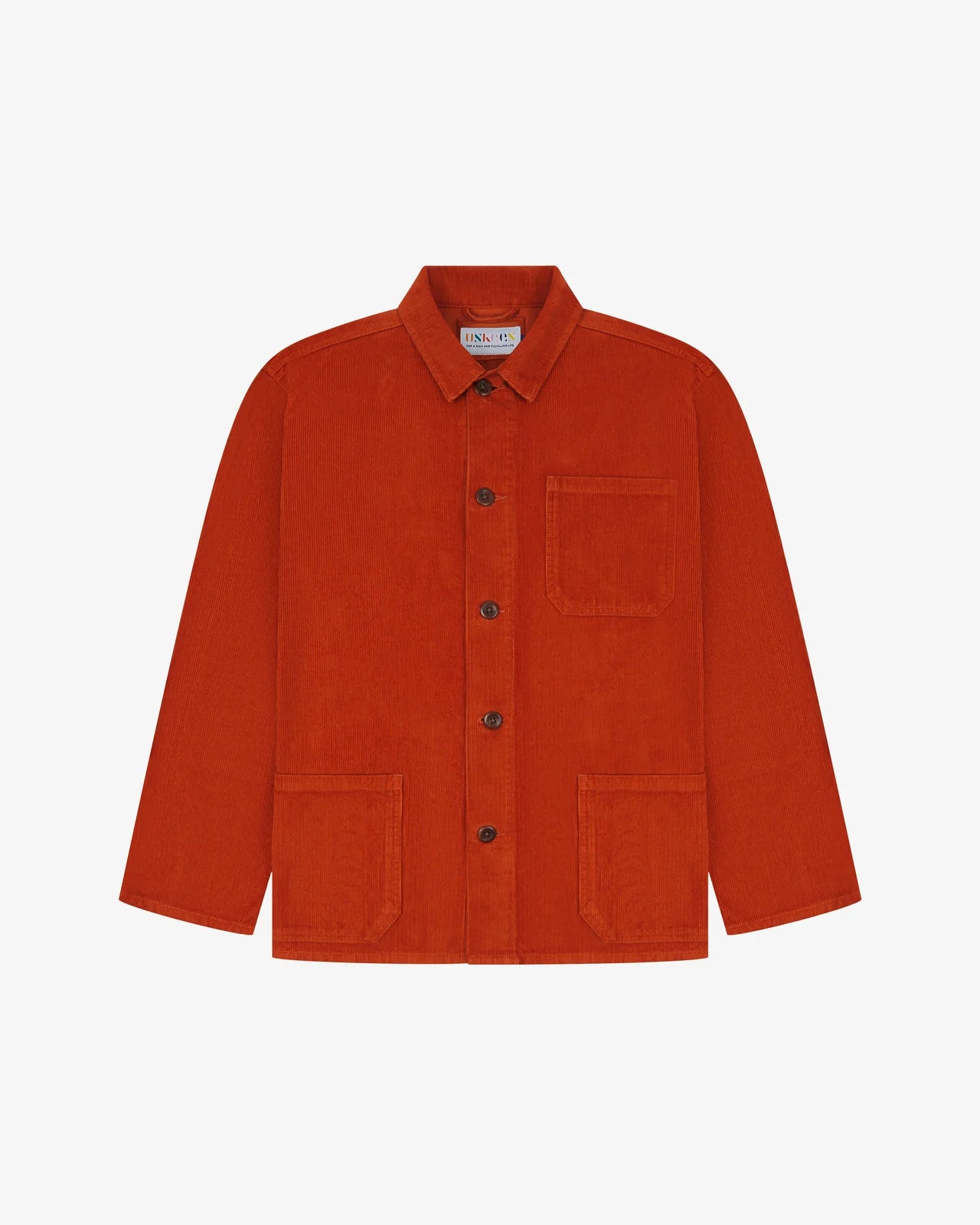 #3001 buttoned cord overshirt - rust