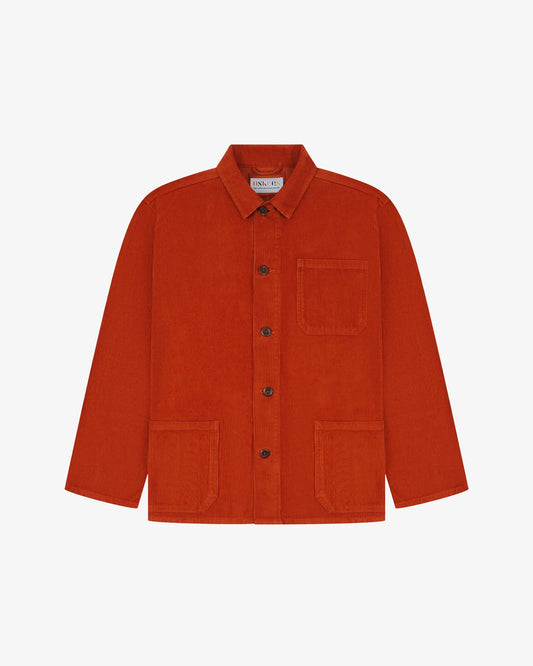 #3001 buttoned cord overshirt - rust