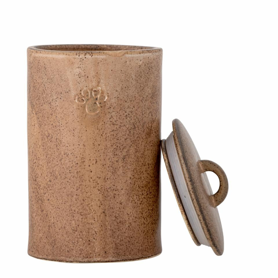 Buddy Jar w/Lid, Brown, Stoneware