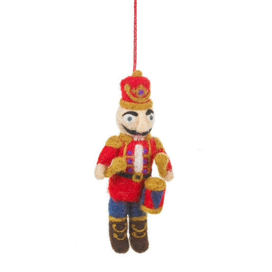Felt So Good - Handmade Felt Nutcracker Ned Hanging Decoration