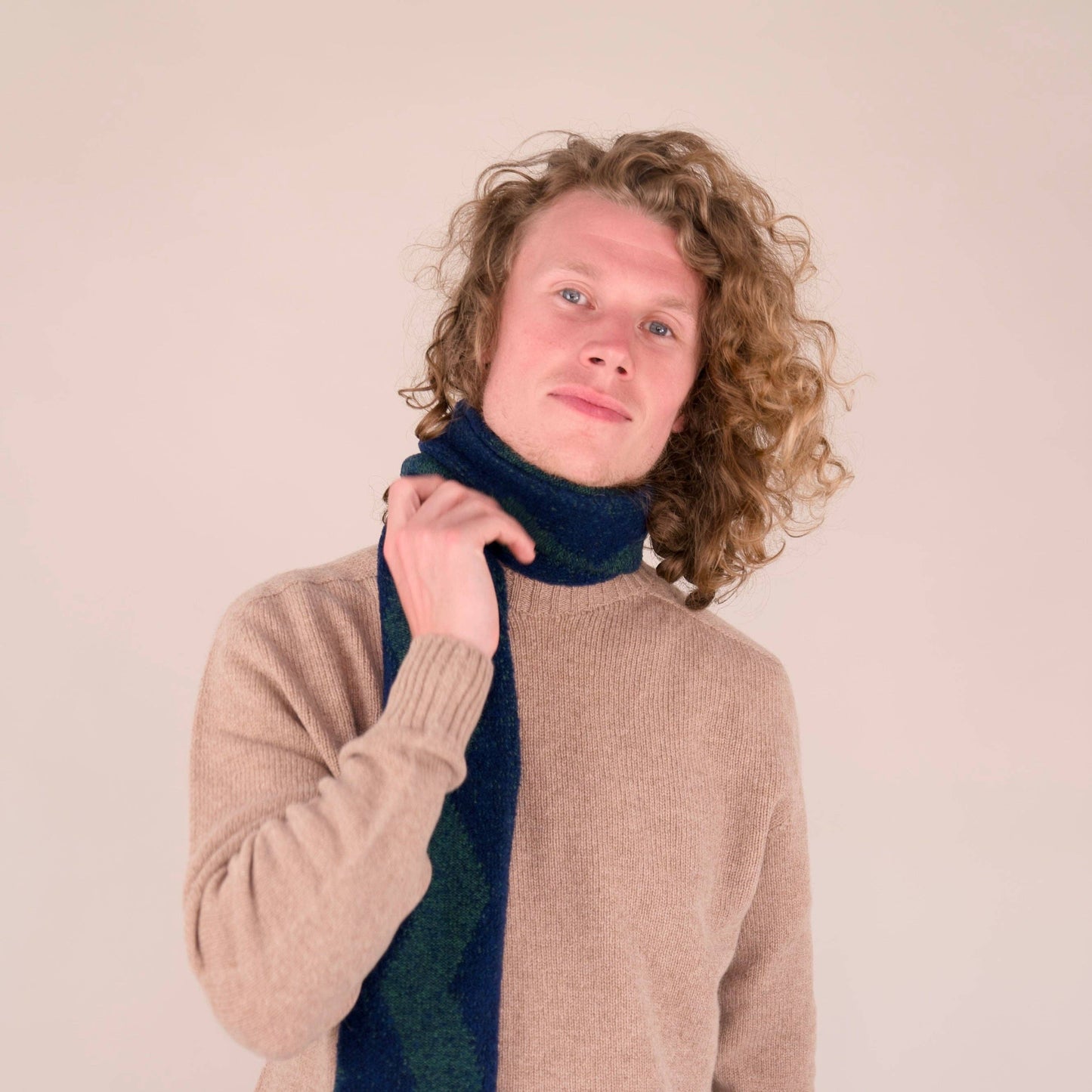 Origin Knitwear - Soufflé - Thames Scarf - Cobalt