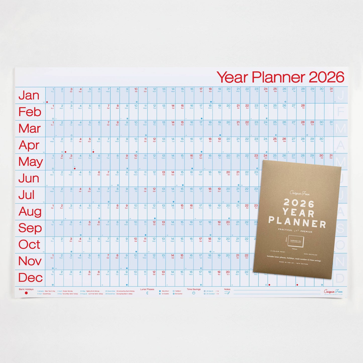 Crispin Finn - 2026 Year Planner - Classic Landscape View