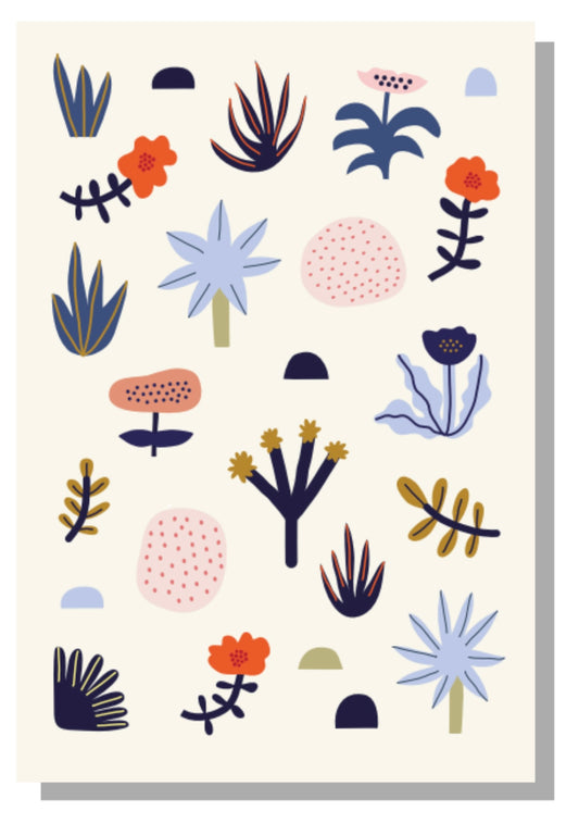 Flowers and Seedheads Greetings Card