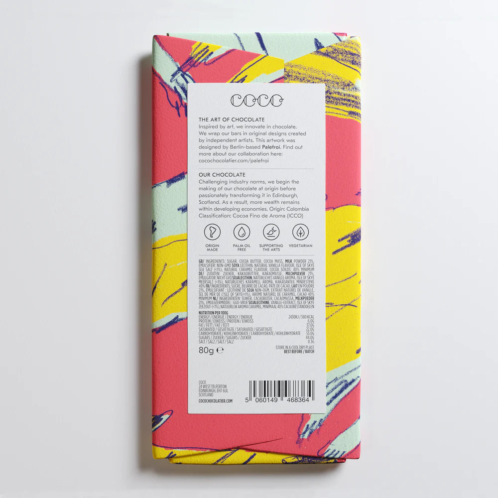 COCO Chocolatier - Salted Caramel 80G Milk Chocolate