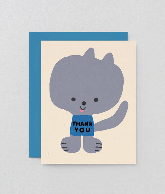 Thank You Kitty Greetings Card