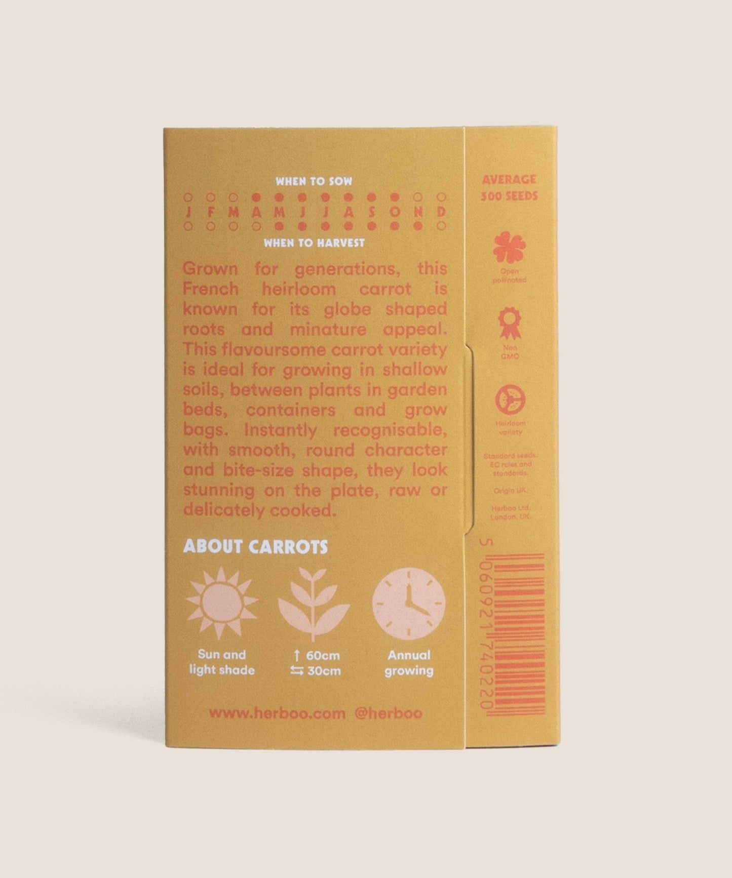 Herboo - Carrot 'Paris Market Atlas' Seeds