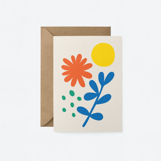 Flower and Sun - Everyday Greeting Card