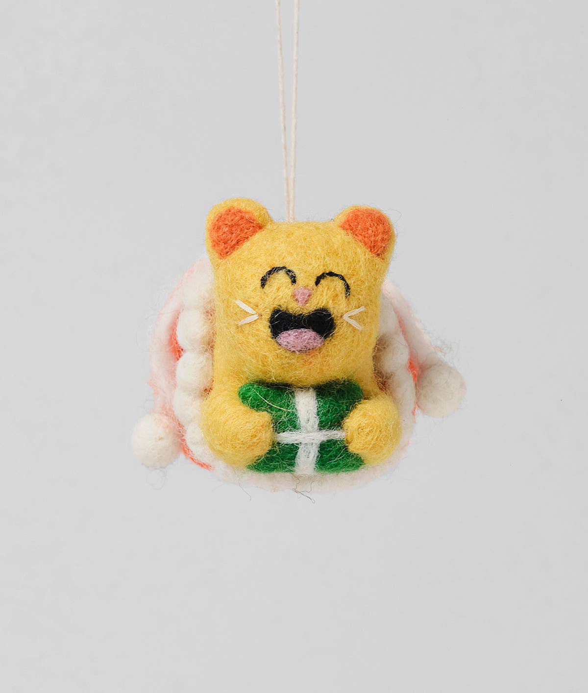 Misty Cat In Sack Hanging Felt Ornament