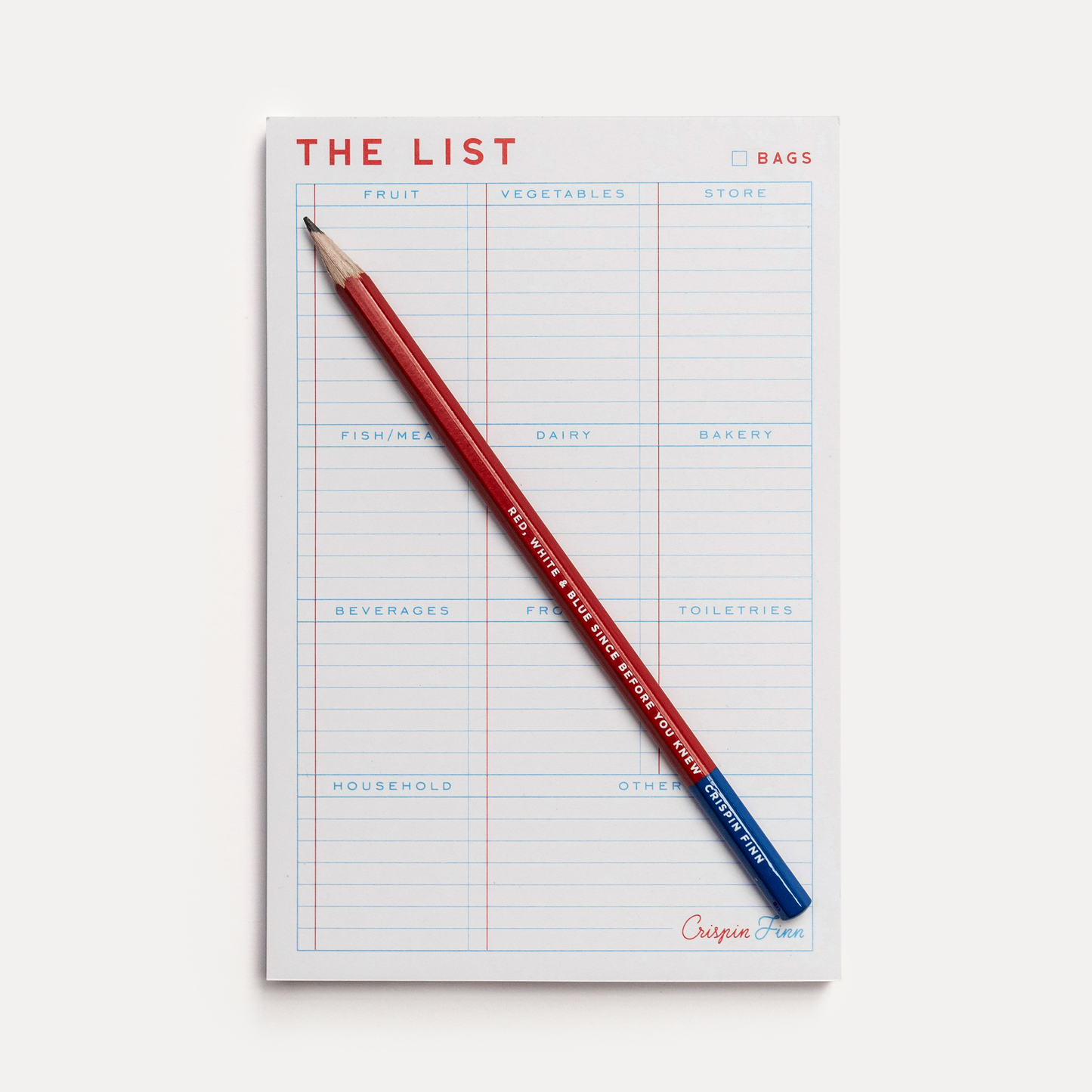 Crispin Finn - The List Shopping Planner Note Pad