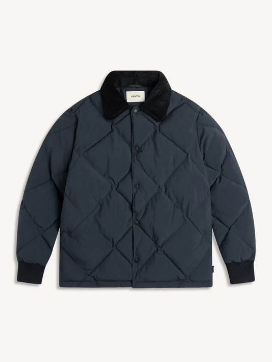 Dunbar Padded Jacket in Dark Navy Recycled Nylon