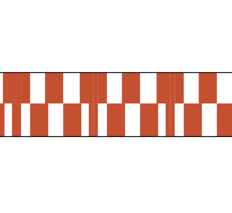 Kinshipped - Cinnamon Missmatch Tile 50m Paper Tape