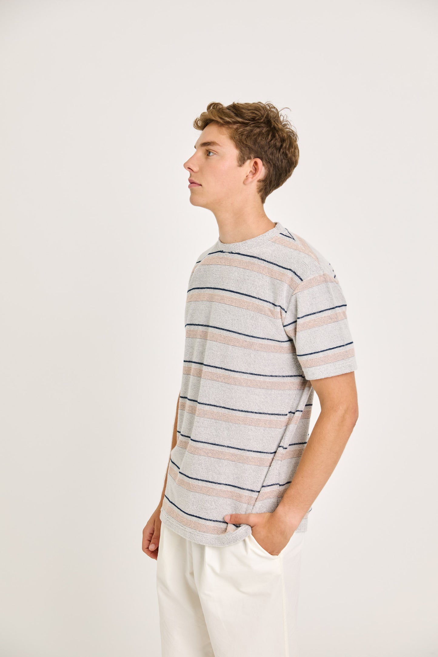 Botelho, Blue Stripes, Terry T-shirt