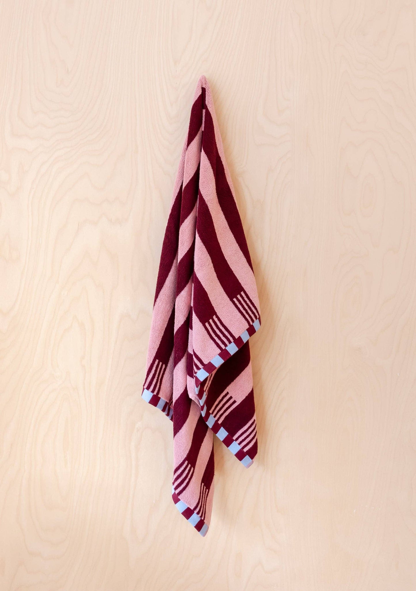TBCo - Terry Cotton Towels in Pink Stripe
