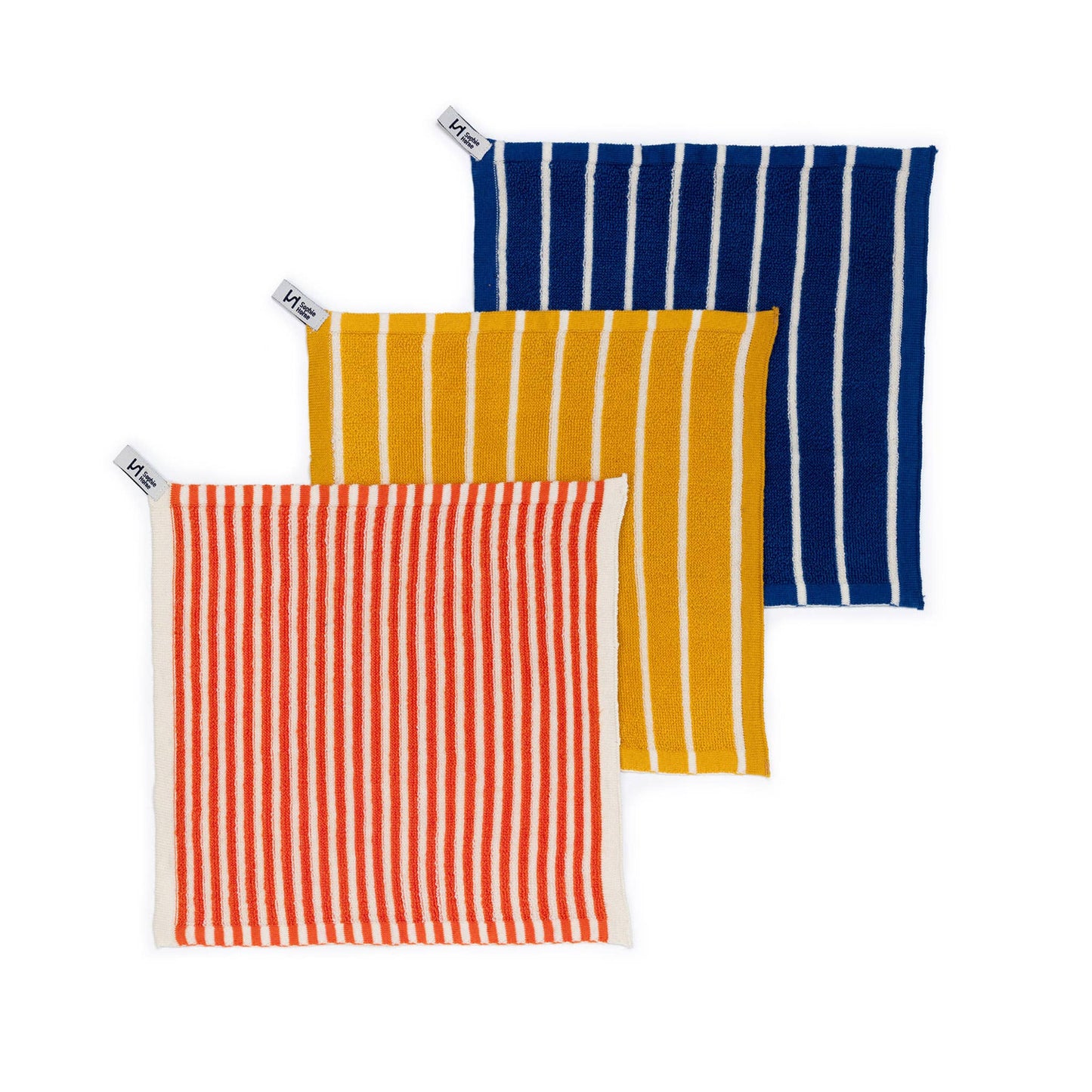 Sophie Home Ltd - Resusable & Eco-Friendly Washcloths: Striped Orange