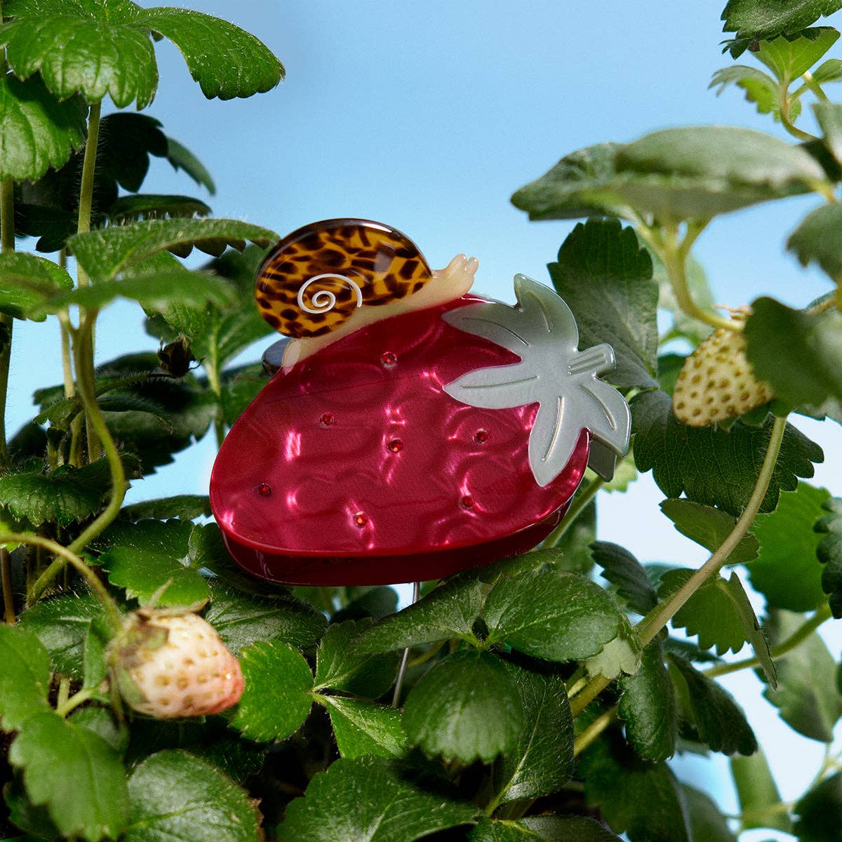 WINONA IRENE - Strawberry Garden Snail Fruit Acetate Hair Claw Clip