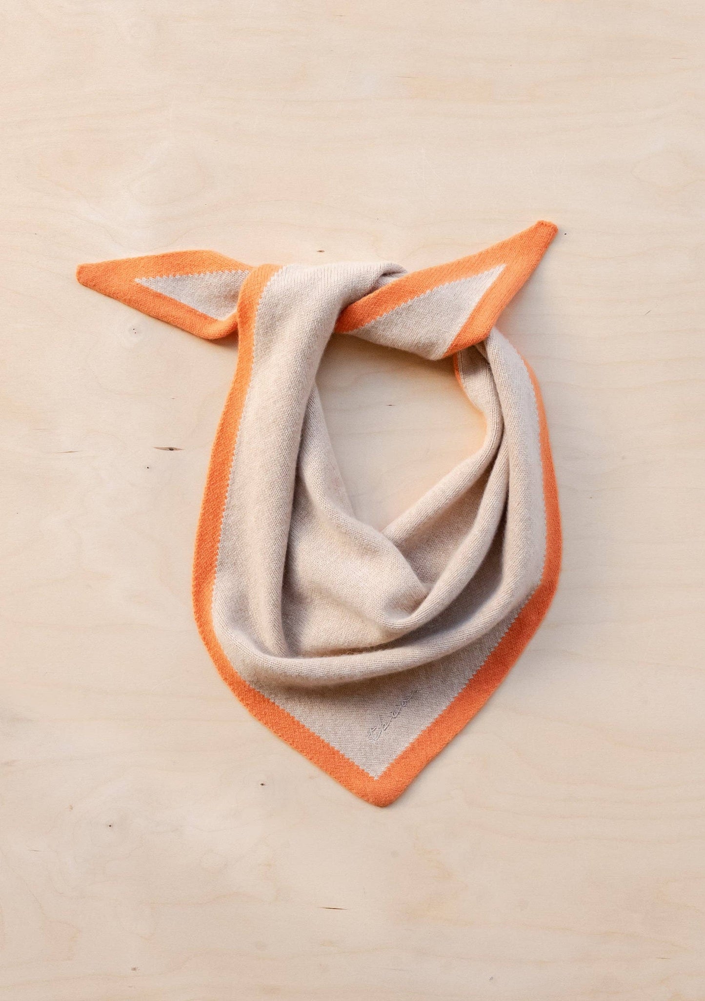 TBCo - Merino Triangle Scarf in Camel & Apricot