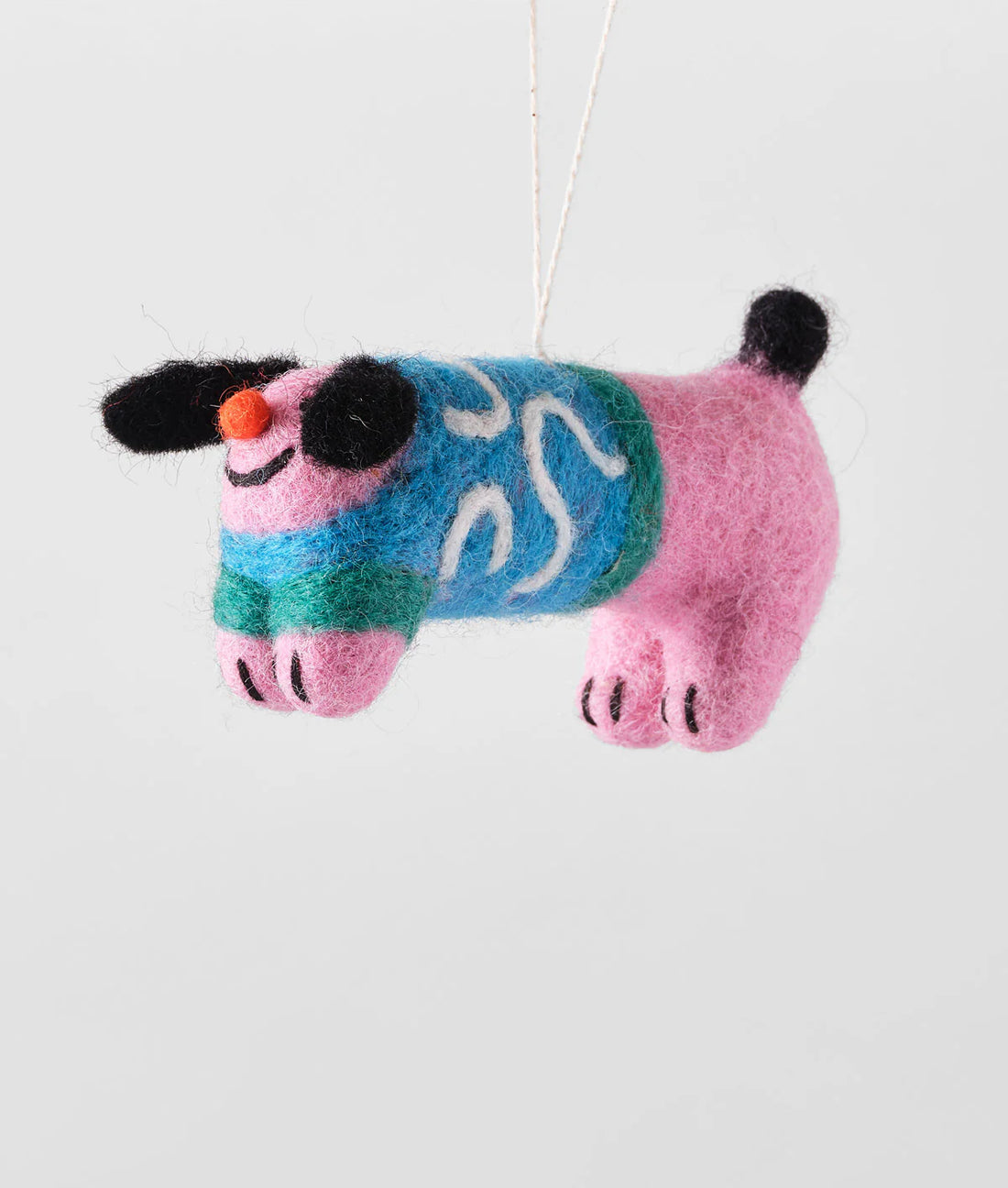 Stumpy, Dog with Abstract Jumper