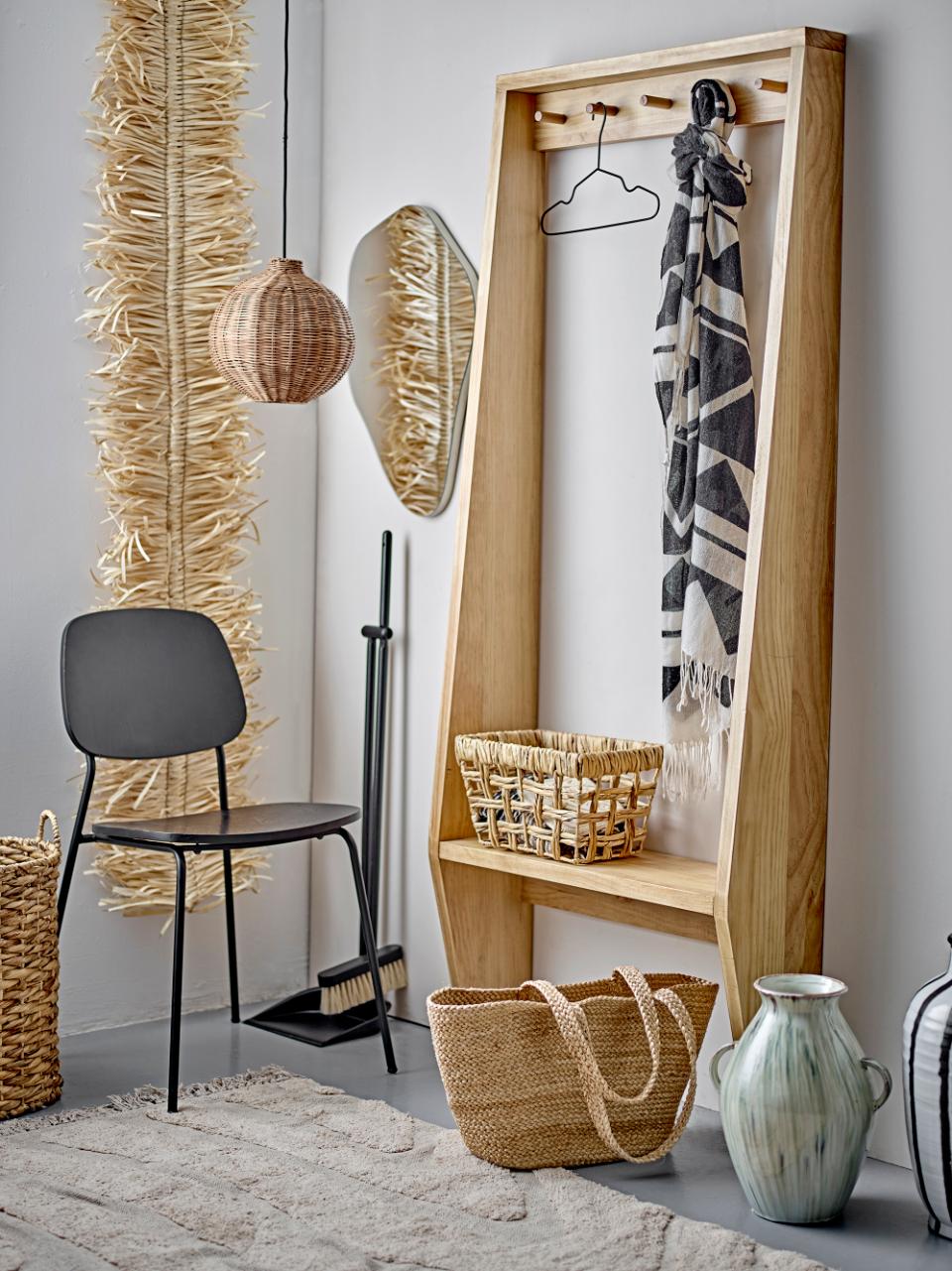 Cleaning Dustpan & Broom, Black, Beech