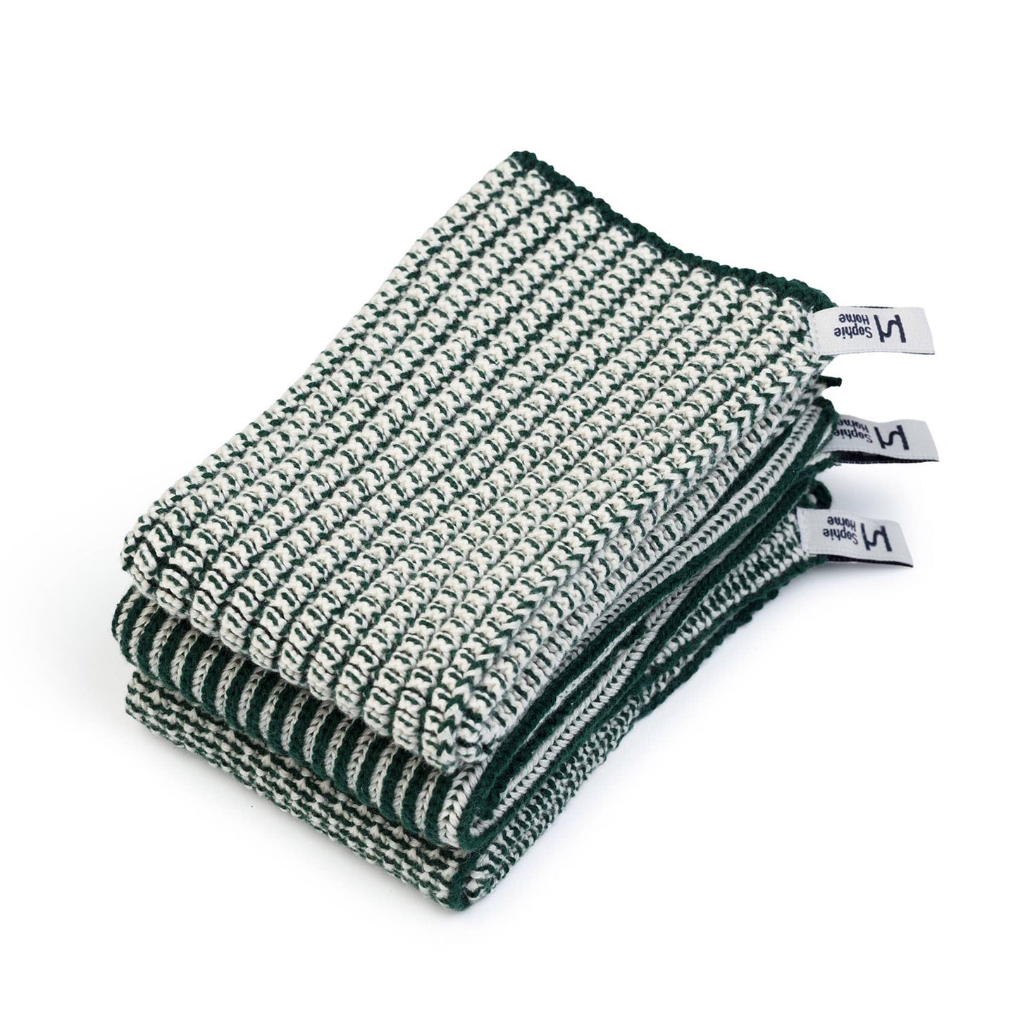 Sophie Home Ltd - Reusable & Eco-Friendly Cotton Dishcloths: Textured Forest