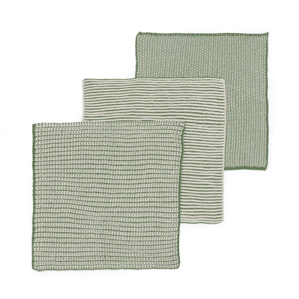 Sophie Home Ltd - Reusable & Eco-Friendly Cotton Dishcloths: Textured Green