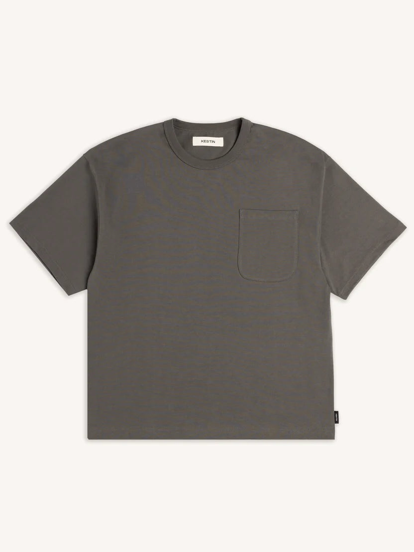 Fly Tee in Charcoal Heavyweight Cotton