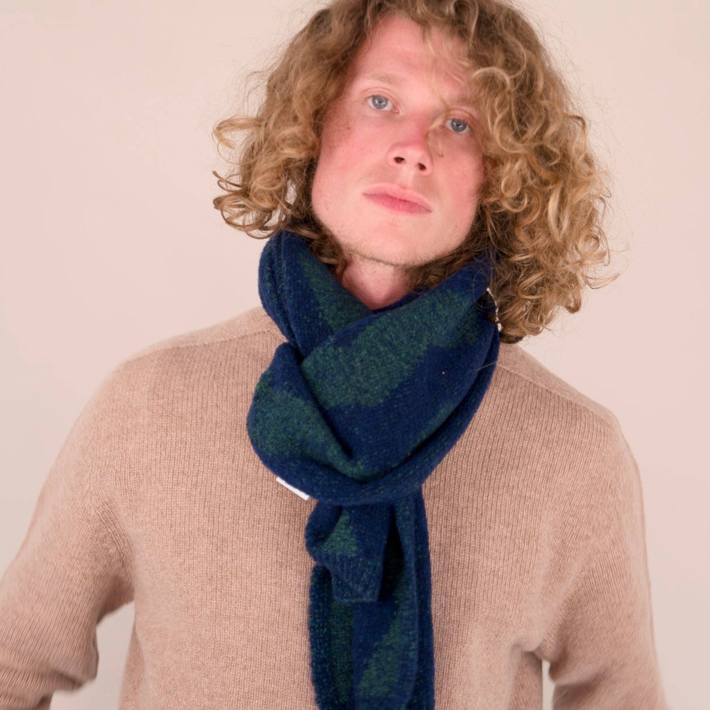 Origin Knitwear - Soufflé - Thames Scarf - Cobalt