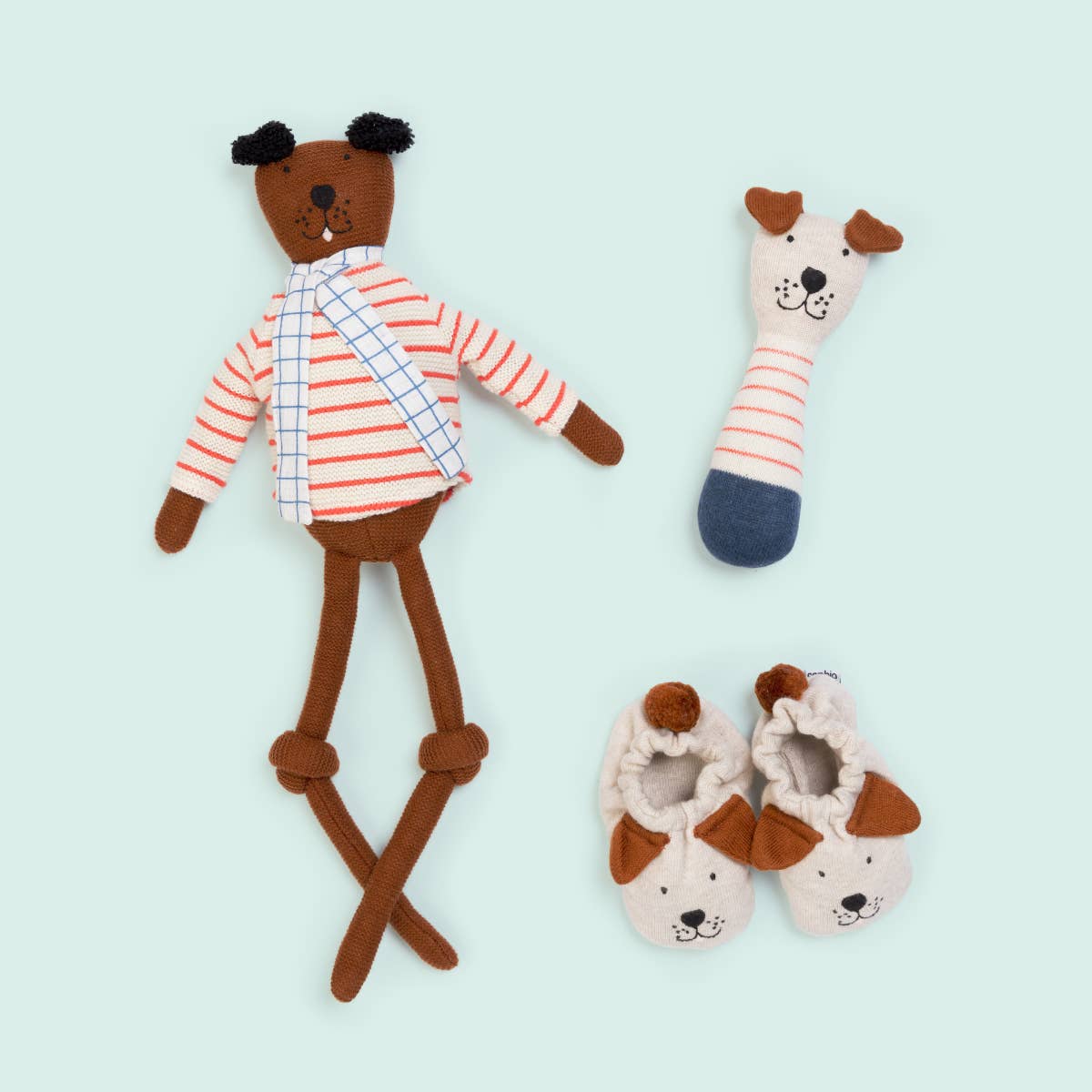 Sophie Home Ltd - Cotton Knit Baby Booties - Dog