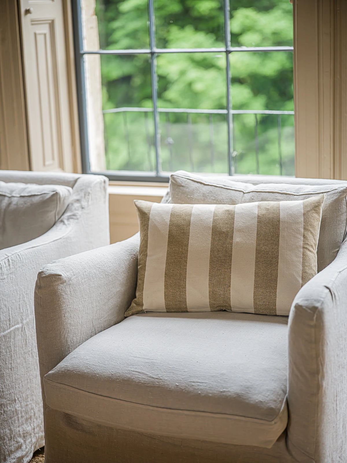 Reversible Chequerboard Cushion | Mustard